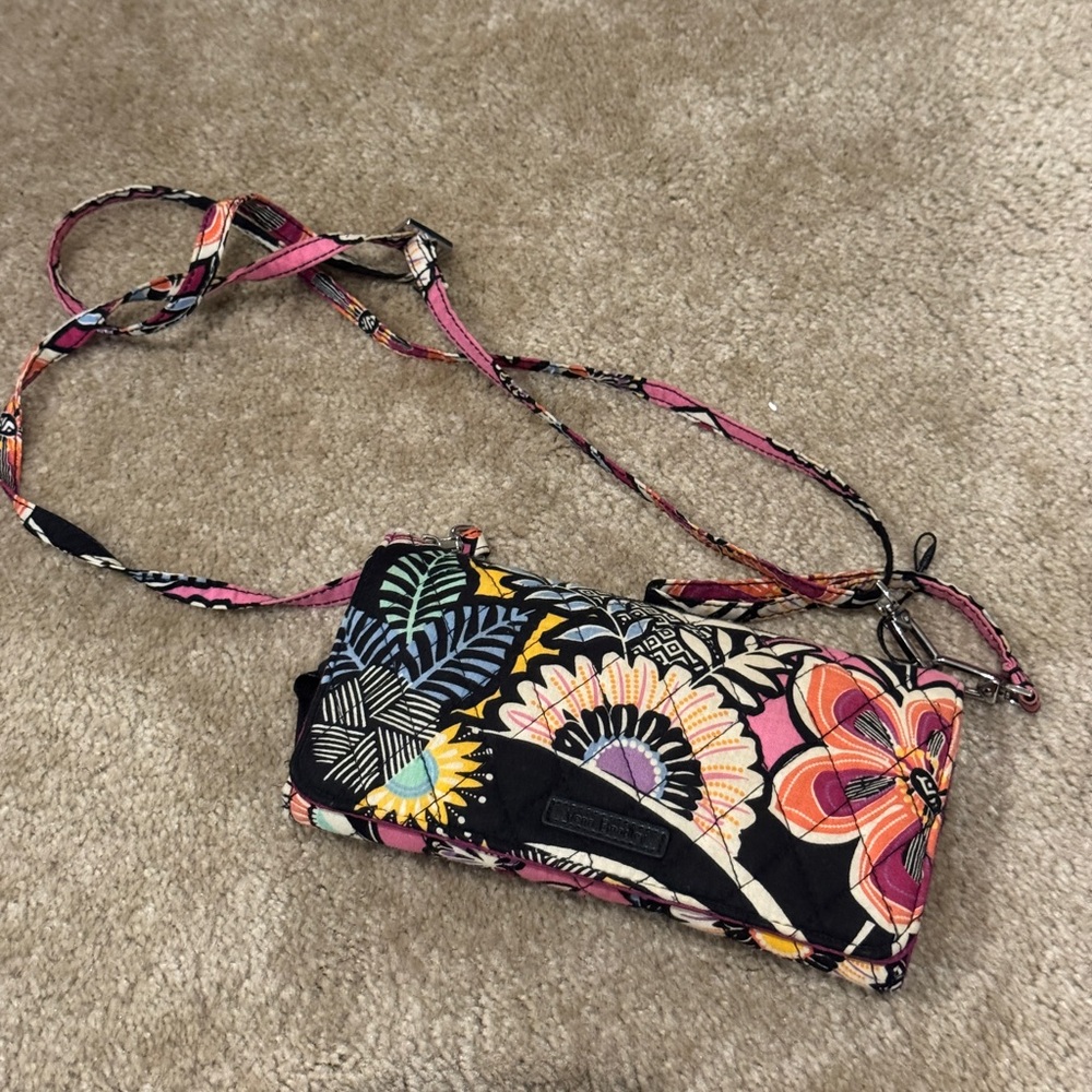 Vera Bradley Floral Wallet Crossbody Bag